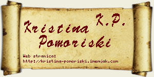 Kristina Pomoriški vizit kartica